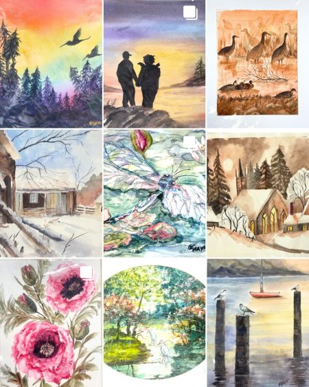 Unframed Art by Gladys Thays (size approximately 14x16" and below)